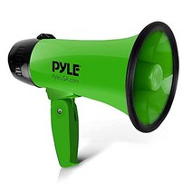 Pyle 휴대용 배터리 작동 메가폰 - 내장 사이렌 및 다이나믹 마이크가 있는 메가 혼 라우드스피커 축구 경기 응원에 이상적 어린이 성인용 미니 불혼 네이비 블루, Green