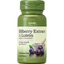 GNC 빌베리 추출물 & 루테인 캡슐, 1개, 60개입