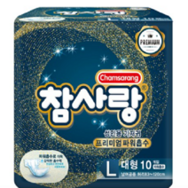 참사랑 파워흡수 밴드형 기저귀 대형 4팩 40매 성인용, 10매