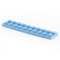 10Pcs 작은 입자 3832 2x10 플레이트 빌딩 블록 플랫 DIY 부품 Buildmoc 호환 어셈블리 크리 에이 티브 선물 완구, Light blue