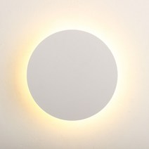 무드 벽등 원형 화이트 블랙 12W 18W 전구색, 원형 무드 벽등 블랙 18W