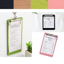 걸이용고리 식당 우드 빌지판 계산서꽂이 카페 서류철 메뉴판 미용요금, 1개, 110/갈색