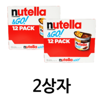 nutella 누텔라앤고 초코 스틱 과자 52그램 12팩 x 2상자