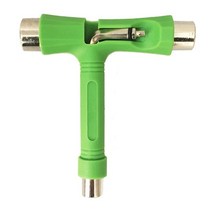 T 자형 스케이트 보드 공구 렌치 다기능 스케이트보드 설치 스틸 브릿지 못 너트 수리 스패너 액세서리, 04 Green