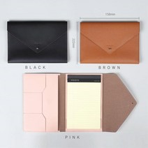 메모 패드 바인더 3단형 브라운 부동산계약서파일 화일 파일