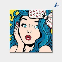 아트픽스 DIY 명화그리기 유화그리기세트 D-팝아트, D03-파란머리 소녀