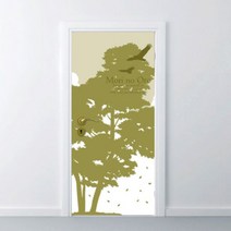 [천삼백케이] [뭉키데코] 현관문시트 - 숲의소리, 단품