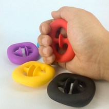 원형 실리콘 핸드 악력기 손아귀 힘 기르기 운동 근력, 레드CM004209