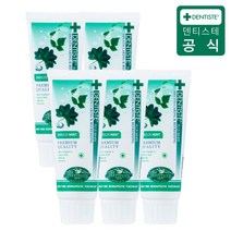 [공식몰] 덴티스테 치약 브리즈민트 여행용 60g 5개 입냄새 구취 제거, 브리즈민트 60g 5개