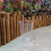 투명 아크릴 꽃통(원형-소) 18x25cm /투명 휴지통