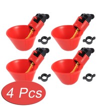 양계장급수기 2/4/6PCS 자동 치킨 워터 컵 가금류 버드 Coop 물 마시는 뒤뜰 도구 Dropshipping, [02] 4 pcs