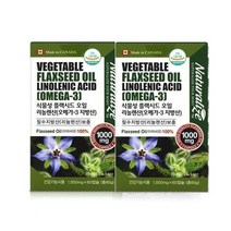 캐나다 식물성 플랙시드오일 60캡슐x2통 필수지방산 리놀렌산, 상세페이지 참조, 상세페이지 참조