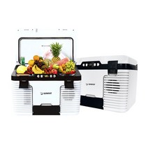 냉온장고 차량용 대용량 23L 캠핑 야외용 가정용미니냉온장고 대형차량 승용차 DC12V 24V AC100-240V 시거잭 이동식 휴대용 간이 음료수 아이스박스 차량에따라자동전압전환, HV-2300D