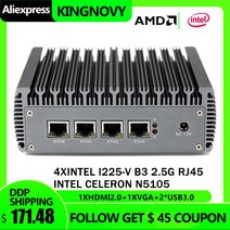 미니PC 팬리스 미니 컴퓨터 셀러론 J4125 16GB RAM 512GB SSD 데스크탑 PC 4x2500M i225 산업용 라우터 서버 ESXI pfSense 방화벽, [02] OPNsense, [03] UK, [05] 8GB DDR4 128GB SSD