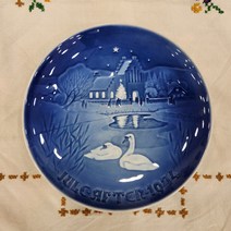 (엔틱/빈티지) 로얄코펜하겐 1974년 빙앤그뢴달 B&G 크리스마스 기념접시