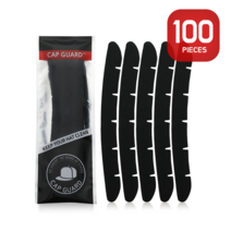[클린햇] 캡가드 블랙 골프모자 땀 흡수 패드 화장품 얼룩 변색 오염 방지 라이너 (10세트 100개입)