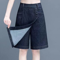 여성 린넨 여자 여름 데님스커트 5부 빅사이즈 쉬폰 밴딩 롱 린넨치마바지 롱치마바지
