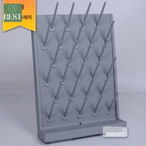 건조대 렉 실험실 거치대 초자 양면형 연구실 시약병, 드립홀더 27스틱(라이트그레이) 나사형