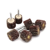 URAN 30x25mm 실린더 샌딩 플랩 휠 샌드페이퍼 그라인딩 헤드 목공 가공 로타리 디버링 브러시 드레 멜 액, 01 30x25mm grit 120