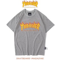 트레셔 플레임 로고 반팔 Thrasher flame T-shirt