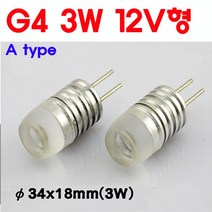 G4 LED 3W 12형 핀전구/핀조명/핀램프/핀엘이디, 1-1. A-TYPE 전구색