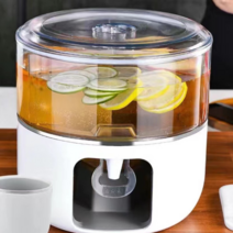 여름 6KG 정수기 과일 찻주전자+물컵, 12L 화이트 투명, 1