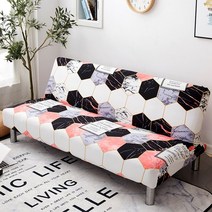 SKANDSALO 접이식 쇼파침대 커버 심플 편안한 손잡이없음 쇼파커버 소파패드 만능 완전덮개커버 3인용, C16-핑크(360도 탄력 사각지대없이 일지않는 탁구공