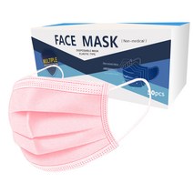 페이스 일회용 부직포 마스크 대형 핑크, 50개입, 1개