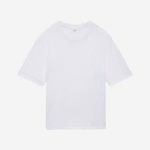 아미 톤온톤 하트 로고 티셔츠 화이트 22SS