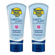 바나나보트 Light As Air 선크림 로션 SPF 50 6oz 2개(1팩), 2 Count (Pack of 1)