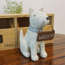 웰컴 강아지 (대) 애견카페 거실장식소품 인테리어소품선물 새집꾸미기