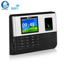 2.8 인치 생체 인식 지문 기계 tcpip wifi 직원 근태 시스템 시계 rfid 카드 암호 체크인 레코더, 나는 플러그