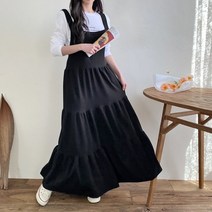 MJST 여성 빅사이즈 뷔스티에 캉캉 발목 롱 원피스 봄 여름