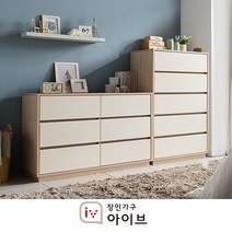 [장인가구 아이브]크라운빅와이드 서랍장세트B4종/택1, C_그레이