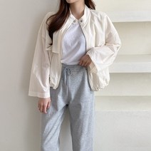 옷자락 여자 봄 여름 데일리 버튼 얇은 숏 점퍼