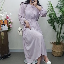 제이후 주름 플리츠 쉬폰 셔링 허리끈 A라인 플레어 맥시 롱 원피스