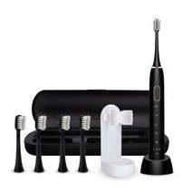 전동칫솔 음파 전동 칫솔 성인용 울트라 소닉 브러시 치아 청소용 빠른 Sarmocare s100, 09 S710 Black 4 Heads