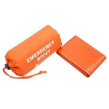 비비색 백패킹텐트 1인용 비상 침낭 담요 생존 캠핑 하이킹, 주황색