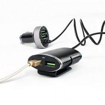 1+1 차량용 핸드폰 충전기 뒷좌석 연장 스마트폰 고속 시가잭 시거잭 급속 usb 자동차, 상세페이지 참조