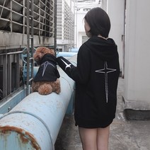 강아지 커플룩 견주옷 셔츠 가을 환절기, 그레이[너는 펫] XXL