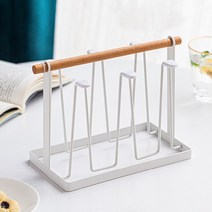우드 컵걸이 컵 건조대 컵꽂이 3color, (화이트)