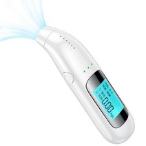 음주측정기 휴대용 알코올 경찰음주LED 디지털 디스플레이와 휴대용 음주 측정기 비 접촉 숨 테스터 고정밀, 01 white