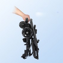 기내탑승 접이식 어린이 6개월-3세 유모차 쿠션 등받이 해빛가리개 포함, 7-15일, 그레이