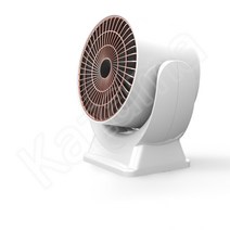 Kazama 800W 공기순환 가정용 미니 탁상용 온풍기 KZ350, 흰색