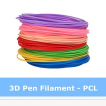 다색 175mm 1KG 3D 펜 PCL 플라스틱 필라멘트 저온 사용, 02 주황색