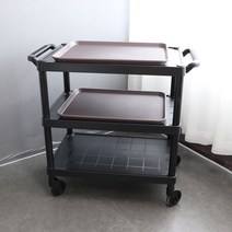 오메가키친 SK 서빙 카트 주방 국산 왜건 업소용 식당 서빙 수레 이동 서빙카 핸드카, 01_02.SK서빙카트 중 블랙 (185549)