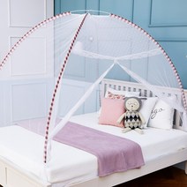 에코샵 원터치 모기장 텐트 체크레드 +보관가방, 원터치모기장 체크레드