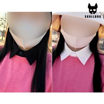 스컬독 여성 넥케이프 골프웨어 페이크 카라 뾰족 골프티셔츠 공갈 이너셔츠