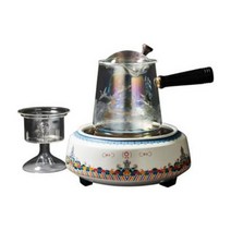 수작업 가정용 지탱함 실버 용산당전기전기도기 다 환색은색유리주전자가정용대증차조성기측자, 05 해중선학찜다기+감전기로