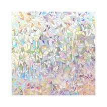 유리창스티커 창문스티커 그래픽스티커 3D 무지개 효과 창 필름 45x100cm 스테인드 글라스 비닐 자기 접착 정적 집착 스티커 열 제어 자외선 차단, 1 pc+45 x 100 cm